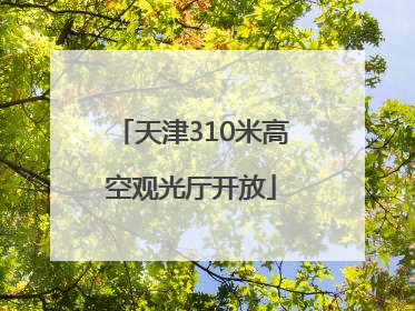 天津310米高空观光厅开放