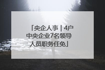 央企人事｜4户中央企业7名领导人员职务任免