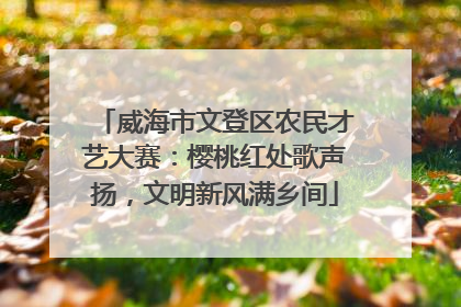 威海市文登区农民才艺大赛：樱桃红处歌声扬，文明新风满乡间
