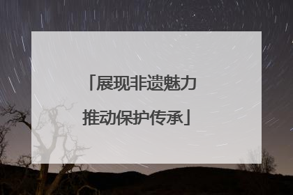 展现非遗魅力 推动保护传承