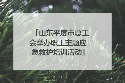 山东平度市总工会举办职工主题应急救护培训活动