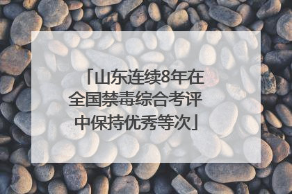 山东连续8年在全国禁毒综合考评中保持优秀等次