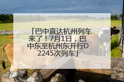 巴中直达杭州列车来了！7月1日，巴中东至杭州东开行D2245次列车