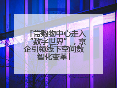 带购物中心走入“数字世界”，京企引领线下空间数智化变革
