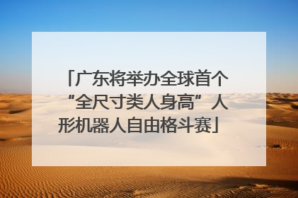 广东将举办全球首个“全尺寸类人身高”人形机器人自由格斗赛