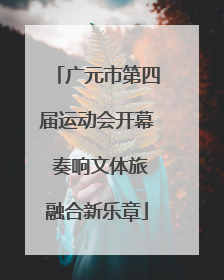 广元市第四届运动会开幕 奏响文体旅融合新乐章