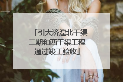 引大济湟北干渠二期和西干渠工程通过竣工验收
