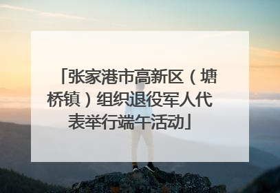 张家港市高新区（塘桥镇）组织退役军人代表举行端午活动