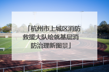 杭州市上城区消防救援大队绘就基层消防治理新图景