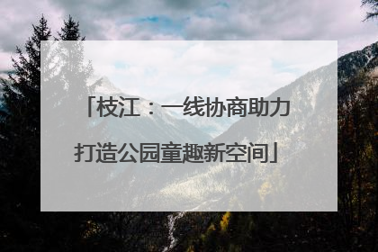 枝江：一线协商助力打造公园童趣新空间