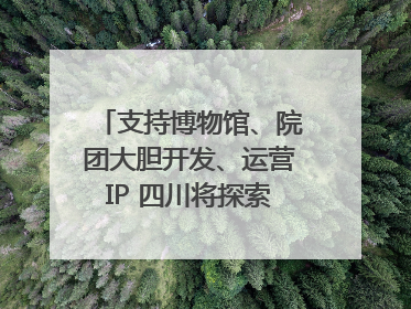 支持博物馆、院团大胆开发、运营IP 四川将探索建立新的收入分配激励机制｜新闻发布最前线