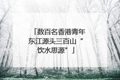数百名香港青年东江源头三百山“饮水思源”
