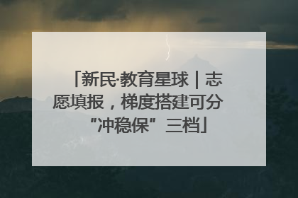 新民·教育星球｜志愿填报，梯度搭建可分“冲稳保”三档