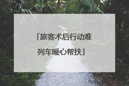旅客术后行动难 列车暖心帮扶