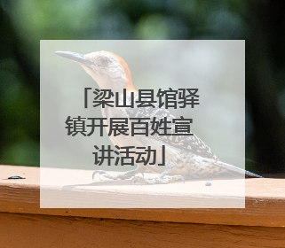 梁山县馆驿镇开展百姓宣讲活动