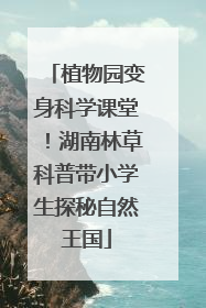 植物园变身科学课堂！湖南林草科普带小学生探秘自然王国
