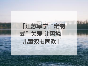 江苏阜宁“定制式”关爱 让困境儿童双节同欢