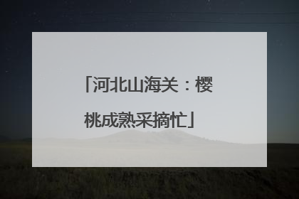河北山海关：樱桃成熟采摘忙