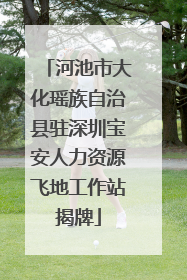 河池市大化瑶族自治县驻深圳宝安人力资源飞地工作站揭牌