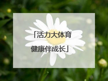 活力大体育 健康伴成长