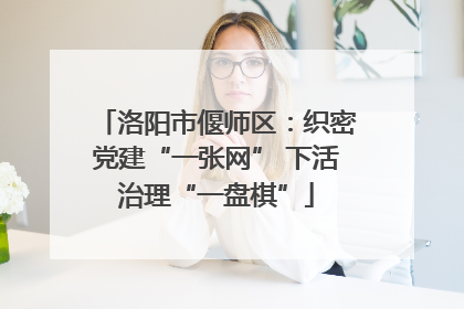 洛阳市偃师区：织密党建“一张网” 下活治理“一盘棋”
