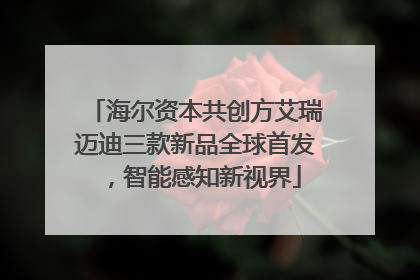 海尔资本共创方艾瑞迈迪三款新品全球首发，智能感知新视界