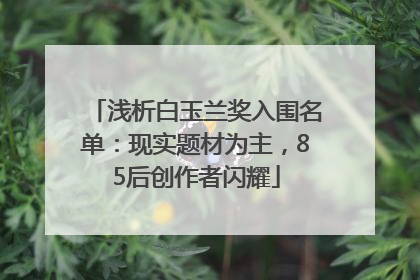 浅析白玉兰奖入围名单：现实题材为主，85后创作者闪耀