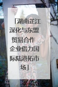 湖南芷江深化与东盟贸易合作 企业借力国际陆港拓市场
