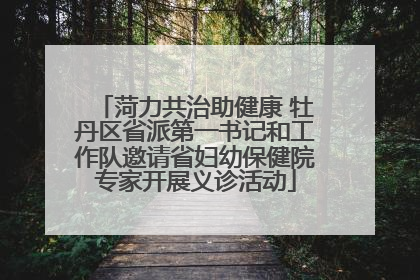 菏力共治助健康 牡丹区省派第一书记和工作队邀请省妇幼保健院专家开展义诊活动