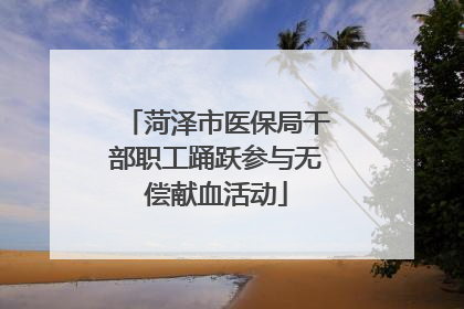 菏泽市医保局干部职工踊跃参与无偿献血活动