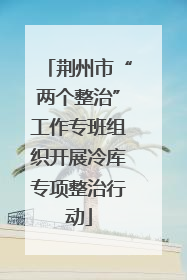 荆州市“两个整治”工作专班组织开展冷库专项整治行动