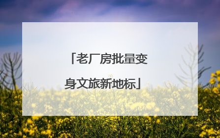 老厂房批量变身文旅新地标