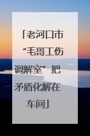 老河口市“毛哥工伤调解室”把矛盾化解在车间