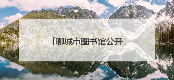 聊城市图书馆公开招募暑假志愿者