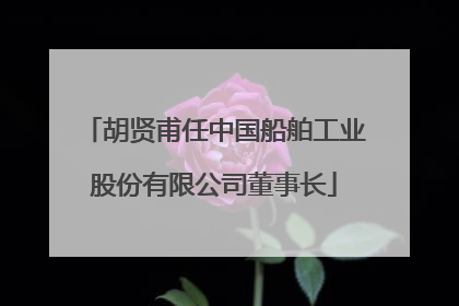 胡贤甫任中国船舶工业股份有限公司董事长