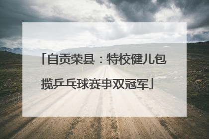自贡荣县：特校健儿包揽乒乓球赛事双冠军