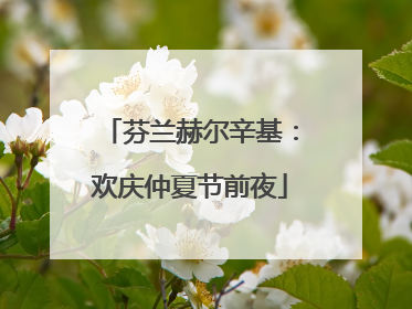 芬兰赫尔辛基：欢庆仲夏节前夜