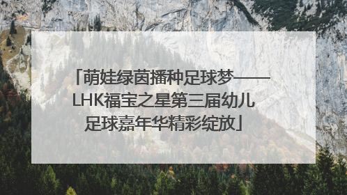 萌娃绿茵播种足球梦——LHK福宝之星第三届幼儿足球嘉年华精彩绽放