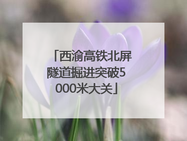 西渝高铁北屏隧道掘进突破5000米大关