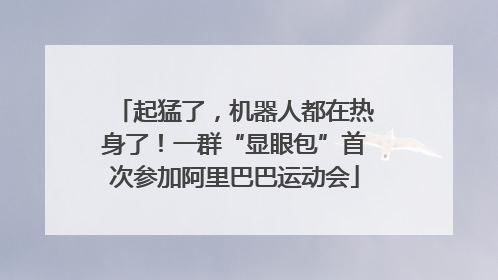 起猛了，机器人都在热身了！一群“显眼包”首次参加阿里巴巴运动会