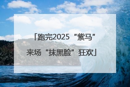 跑完2025“紫马” 来场“抹黑脸”狂欢