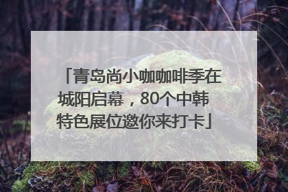 青岛尚小咖咖啡季在城阳启幕，80个中韩特色展位邀你来打卡