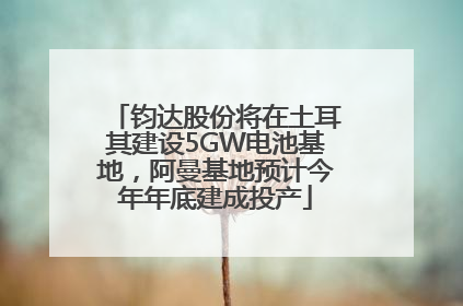钧达股份将在土耳其建设5GW电池基地，阿曼基地预计今年年底建成投产