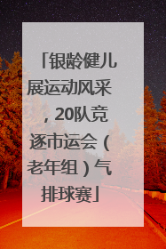 银龄健儿展运动风采，20队竞逐市运会（老年组）气排球赛