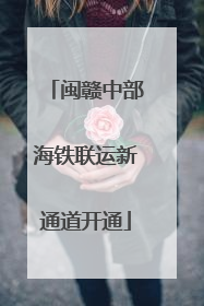闽赣中部海铁联运新通道开通
