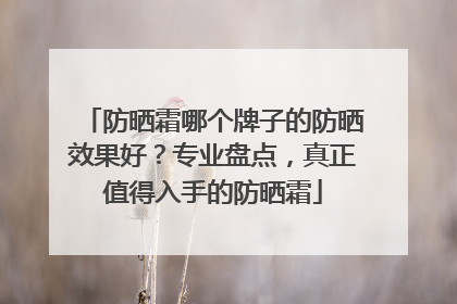 防晒霜哪个牌子的防晒效果好？专业盘点，真正值得入手的防晒霜
