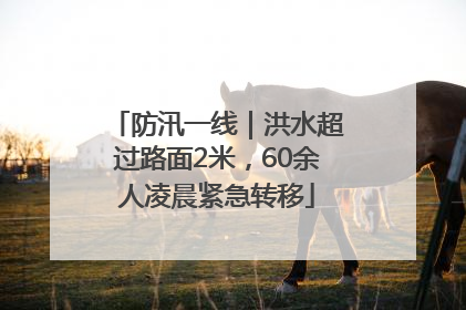 防汛一线｜洪水超过路面2米，60余人凌晨紧急转移