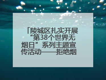 陵城区扎实开展“第38个世界无烟日”系列主题宣传活动——拒绝烟草诱惑 对第一支烟说不