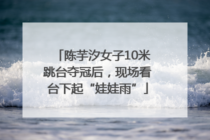 陈芋汐女子10米跳台夺冠后，现场看台下起“娃娃雨”