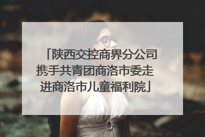 陕西交控商界分公司携手共青团商洛市委走进商洛市儿童福利院